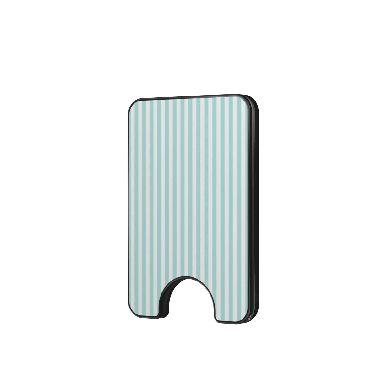 Mint Green Stripes Magnetic Wallet, 3D product render