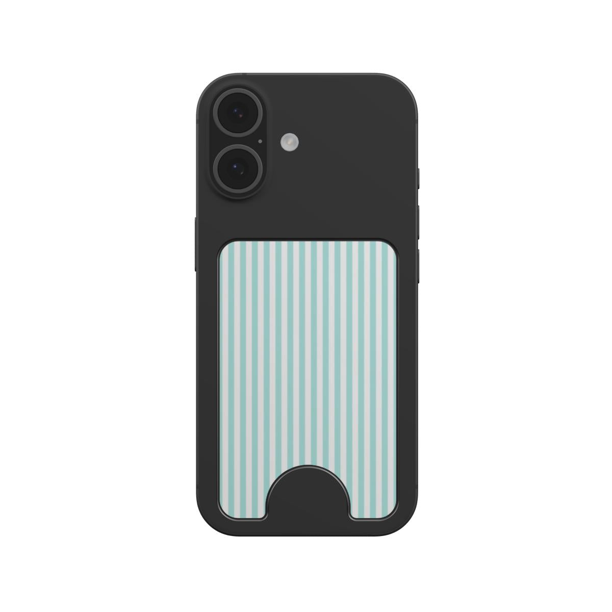 Mint Green Stripes Magnetic Wallet, 3D product render