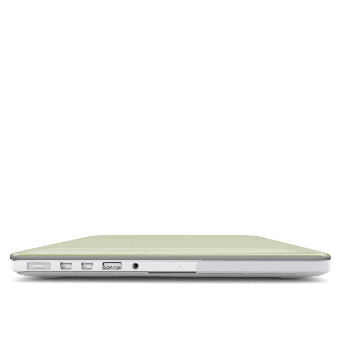 Pastel Lemon Stripes MacBook Case, 3D product render