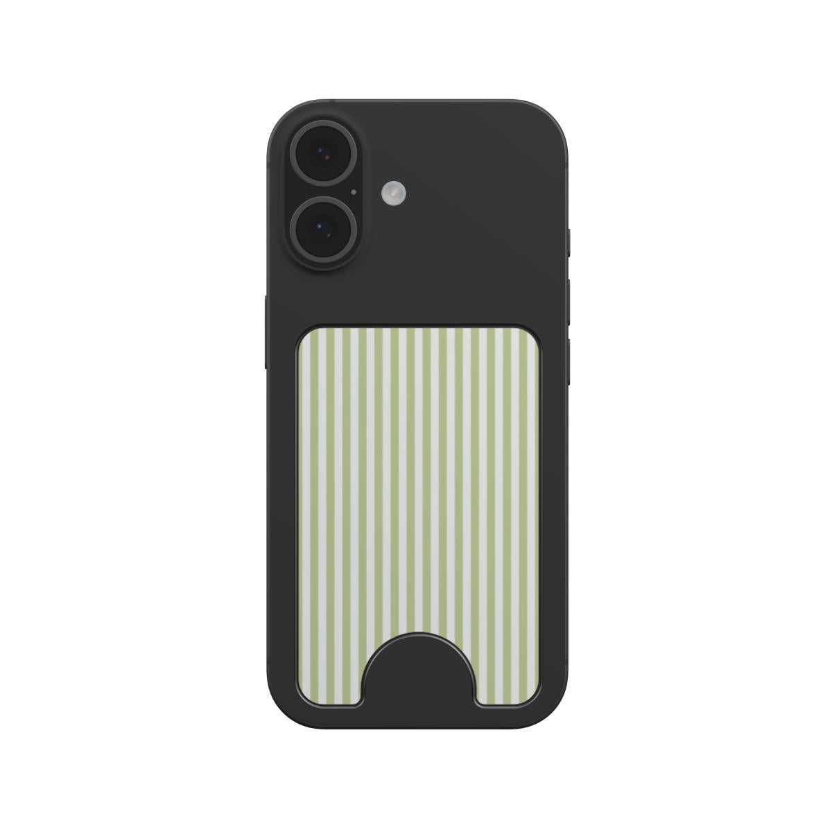 Pastel Lemon Stripes Magnetic Wallet, 3D product render