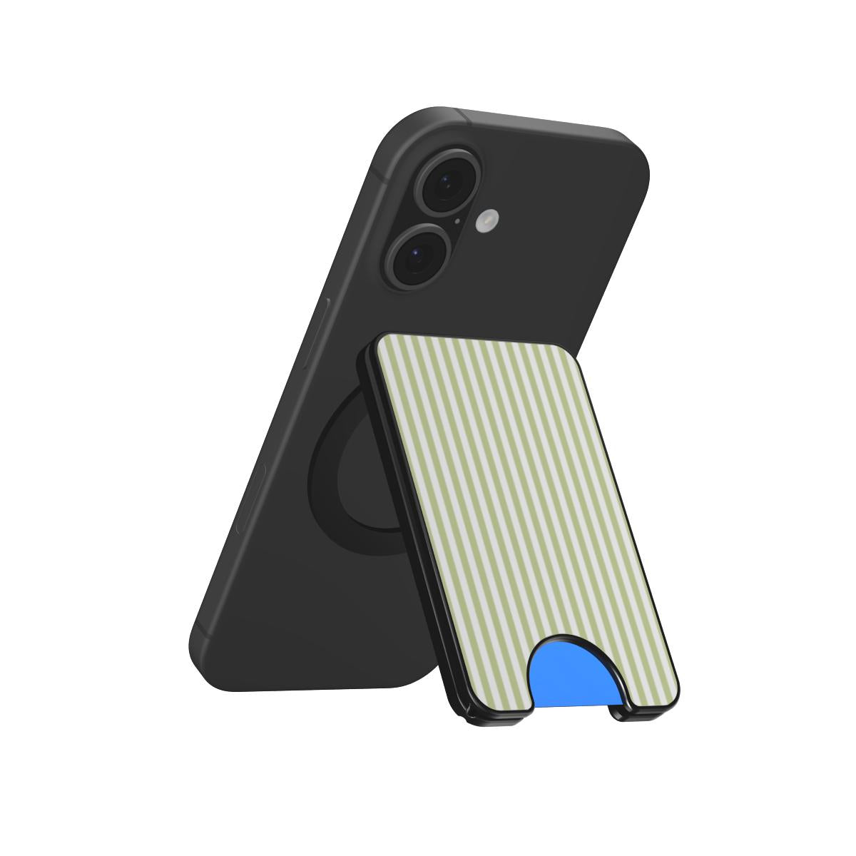 Pastel Lemon Stripes Magnetic Wallet, 3D product render