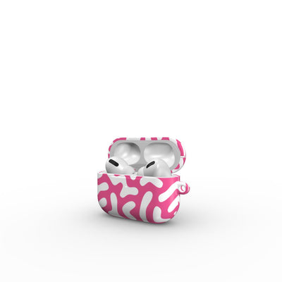 Pink Abstract Doodle Apple AirPods Tough Case
