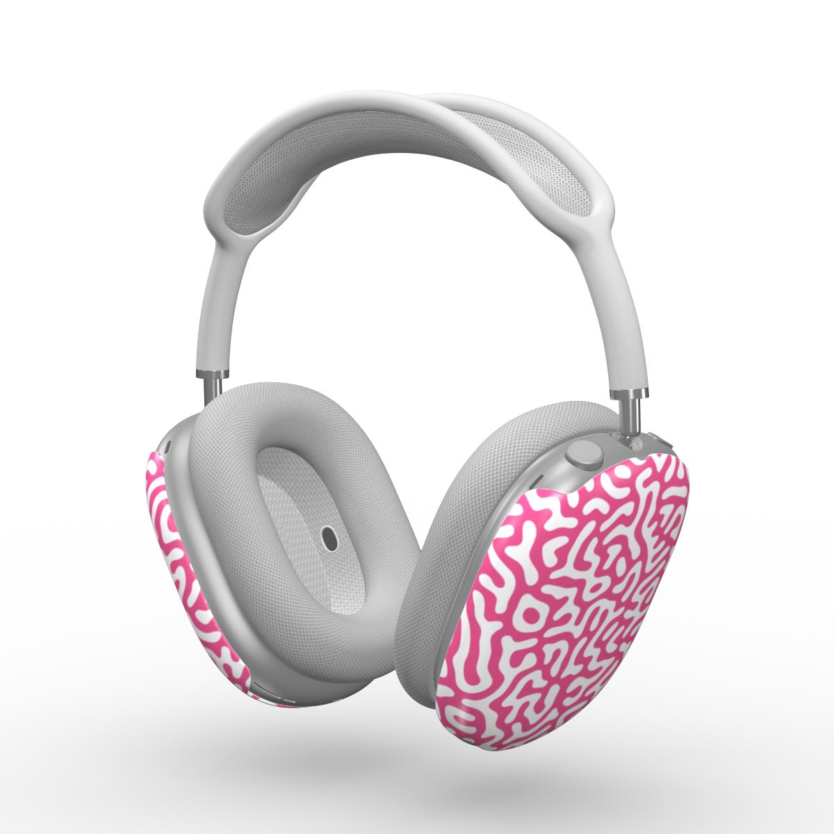 Pink Abstract Doodle Apple AirPods Max Tough Case, 3D product render