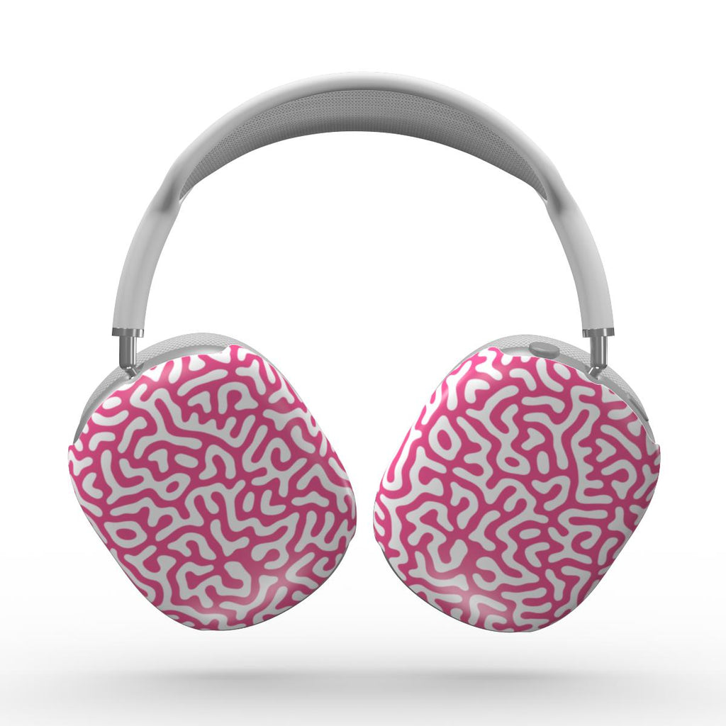 Pink Abstract Doodle Apple AirPods Max Tough Case, 3D product render