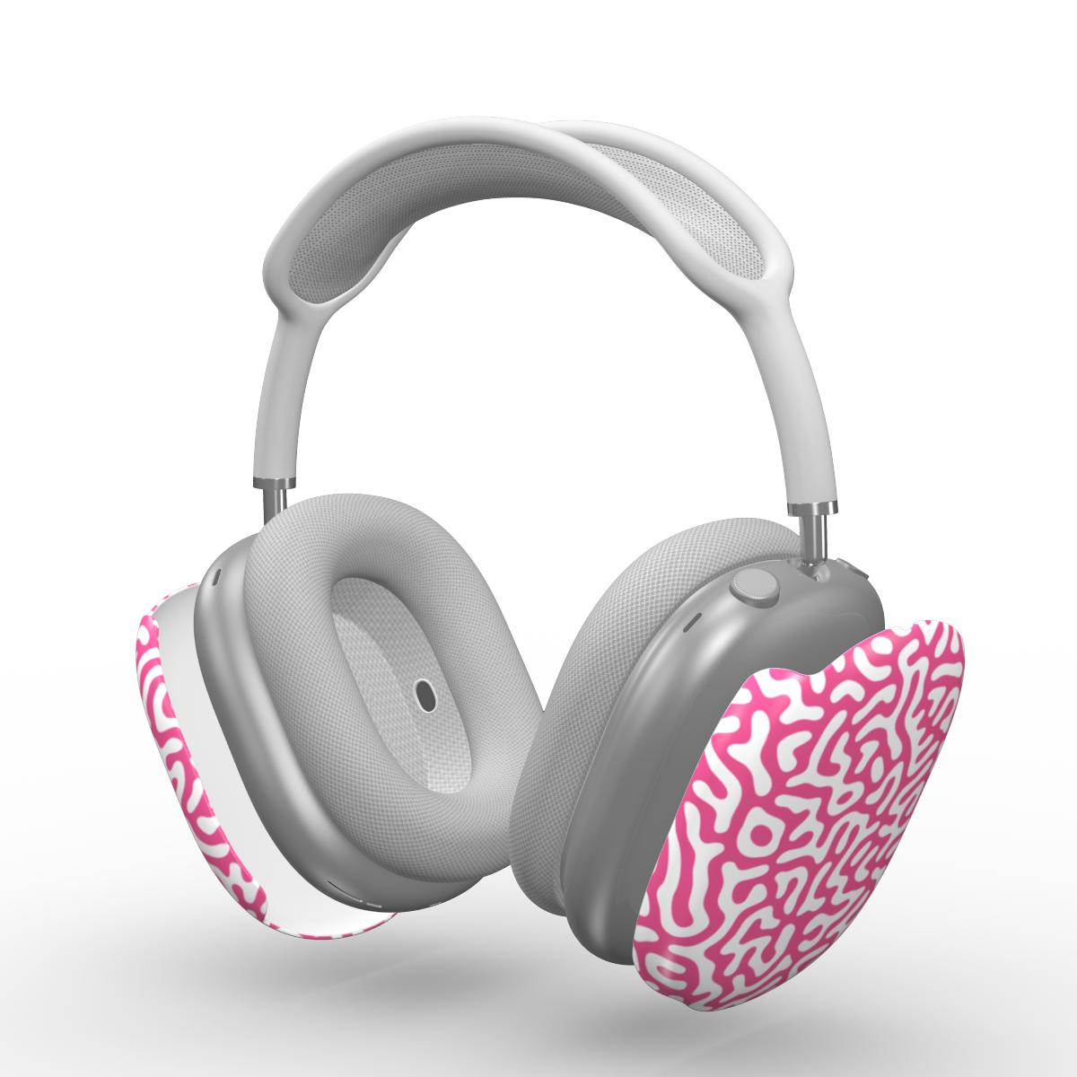 Pink Abstract Doodle Apple AirPods Max Tough Case, 3D product render