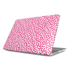 Pink Abstract Doodle MacBook Case, 3D product render