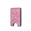 Pink Abstract Doodle Magnetic Wallet, 3D product render