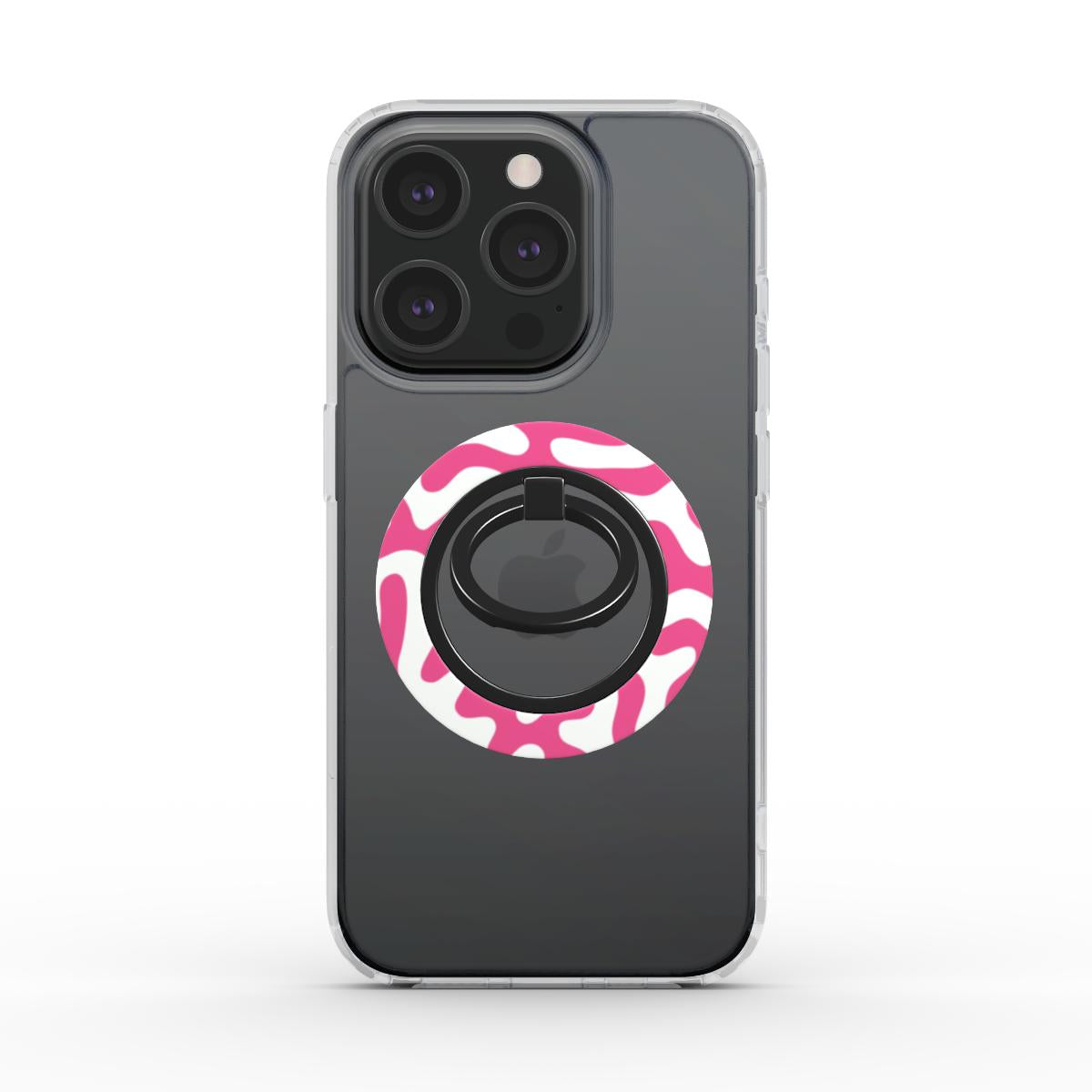 Pink Abstract Doodle Ring Holder, 3D product render