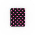 Pink in Black Polka Dots Apple iPad Case, 3D product render