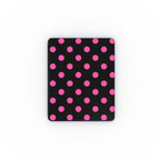 Pink in Black Polka Dots Apple iPad Case, 3D product render