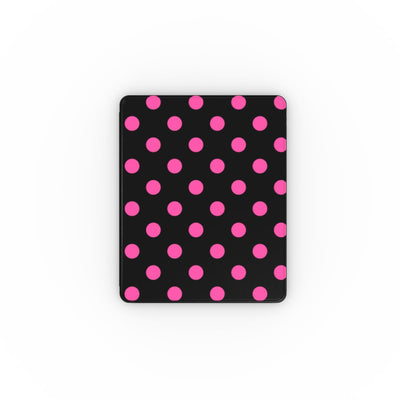 Pink in Black Polka Dots Apple iPad Case