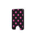 Pink in Black Polka Dots Magnetic Wallet, 3D product render