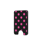 Pink in Black Polka Dots Magnetic Wallet, 3D product render