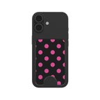 Pink in Black Polka Dots Magnetic Wallet, 3D product render