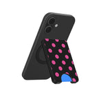 Pink in Black Polka Dots Magnetic Wallet, 3D product render