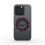 Pink in Black Polka Dots Ring Holder, 3D product render