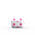 Pink in White Polka Dots Apple AirPods Tough Case, 3D product render