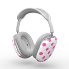 Pink in White Polka Dots Apple AirPods Max Tough Case, 3D product render