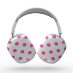Pink in White Polka Dots Apple AirPods Max Tough Case, 3D product render
