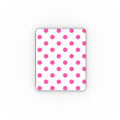 Pink in White Polka Dots Apple iPad Case, 3D product render