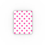 Pink in White Polka Dots Apple iPad Case, 3D product render