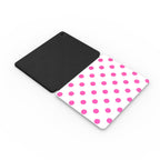 Pink in White Polka Dots Apple iPad Case, 3D product render