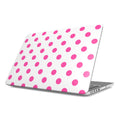 Pink in White Polka Dots MacBook Case, 3D product render