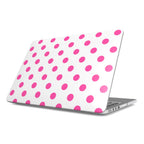 Pink in White Polka Dots MacBook Case, 3D product render