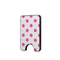 Pink in White Polka Dots Magnetic Wallet, 3D product render