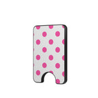 Pink in White Polka Dots Magnetic Wallet, 3D product render