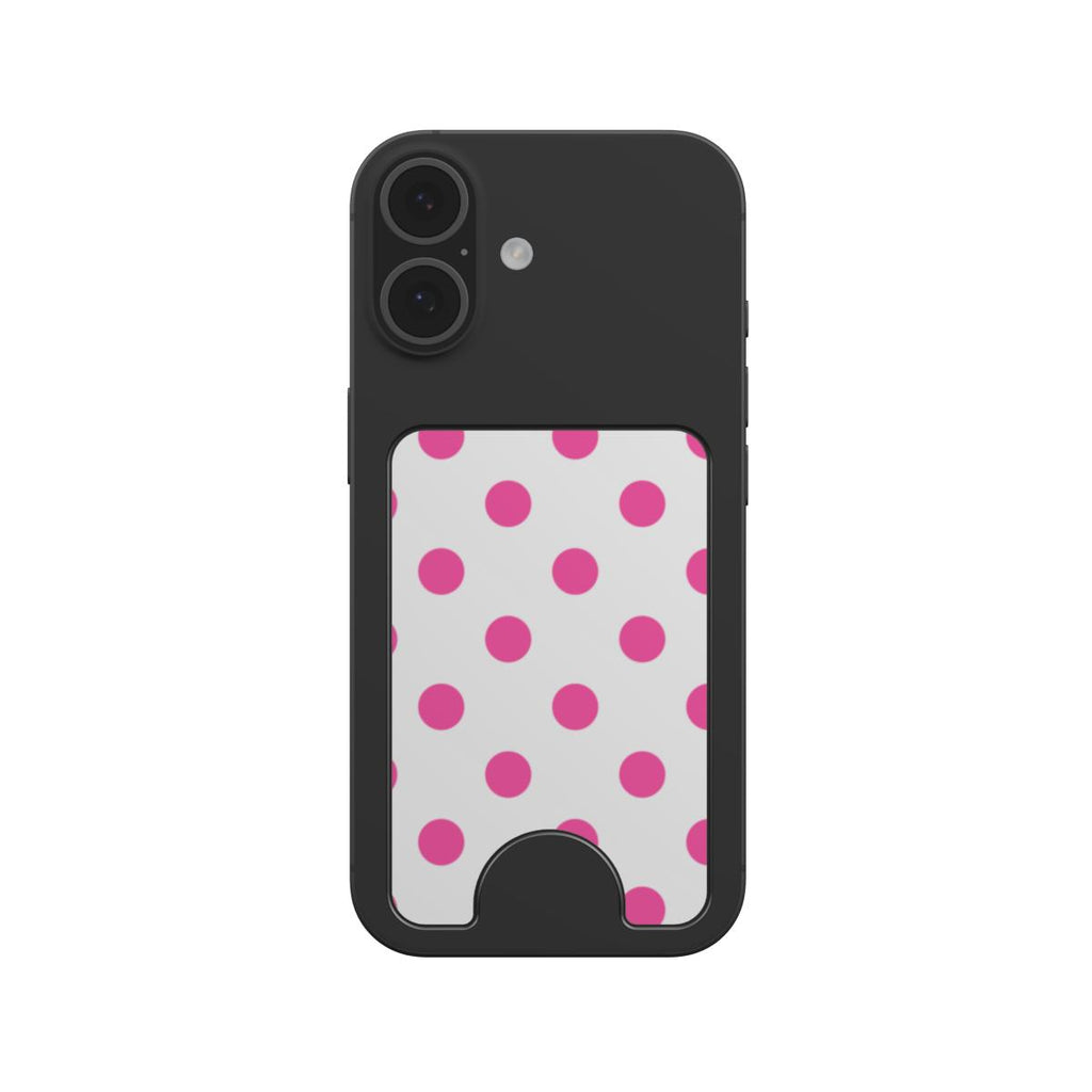 Pink in White Polka Dots Magnetic Wallet, 3D product render