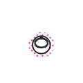 Pink in White Polka Dots Ring Holder, 3D product render
