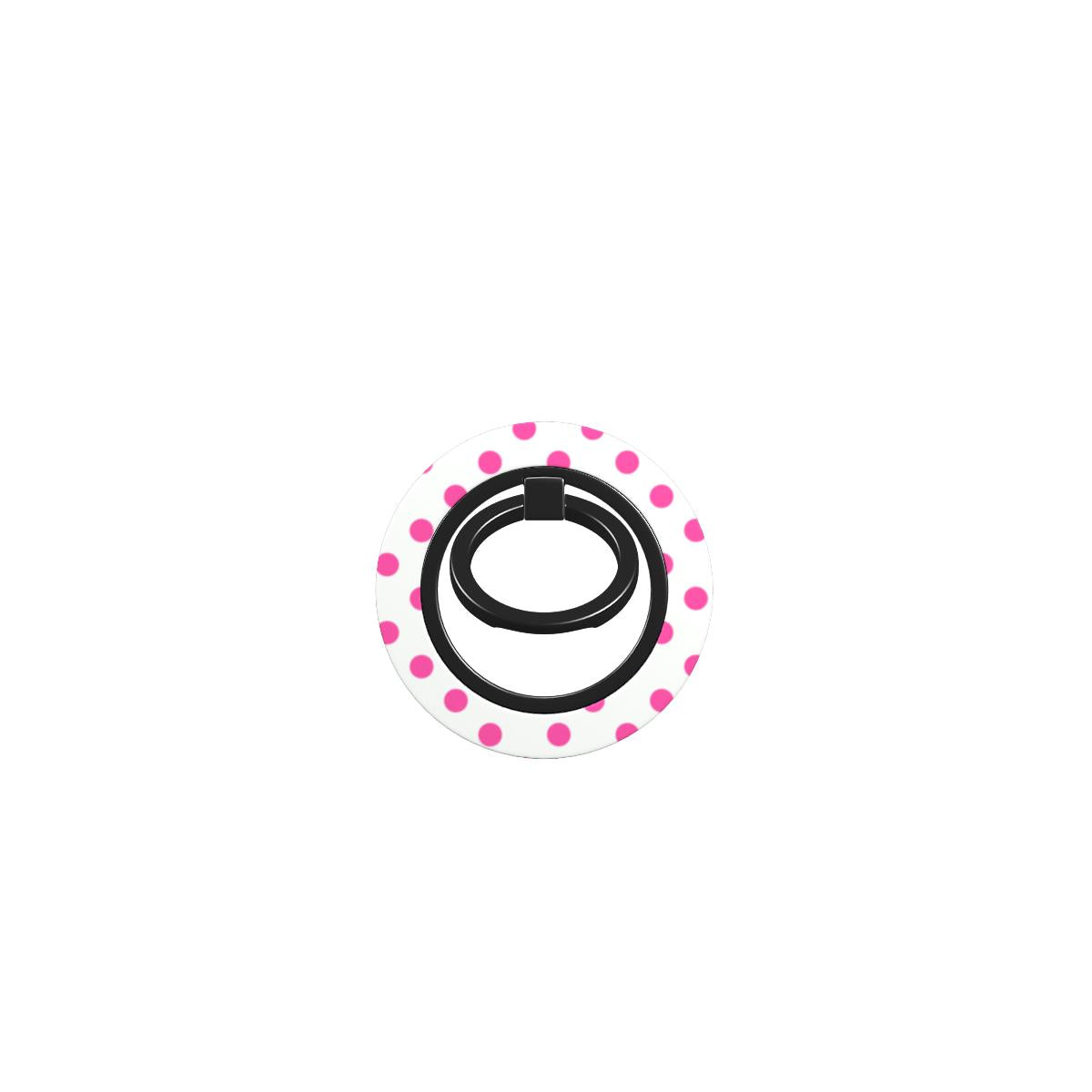 Pink in White Polka Dots Ring Holder, 3D product render