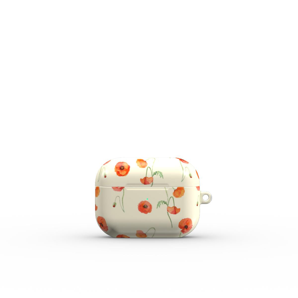 Poppy Floral Apple AirPods Tough Case, 3D product render