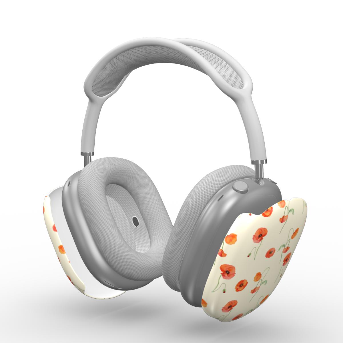 Poppy Floral Apple AirPods Max Tough Case, 3D product render