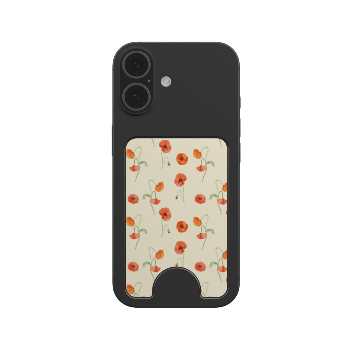Poppy Floral Magnetic Wallet, 3D product render