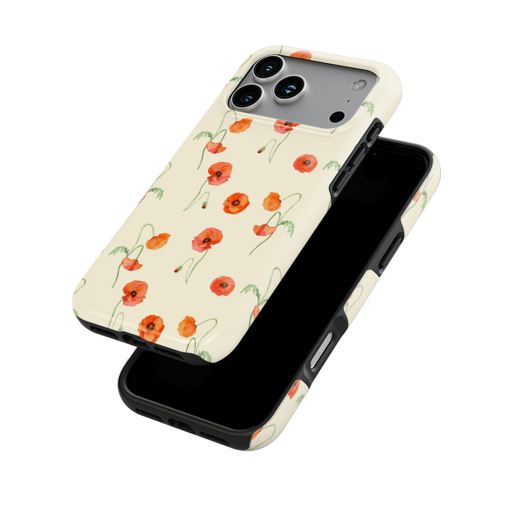 Poppy Floral phone case — front and back