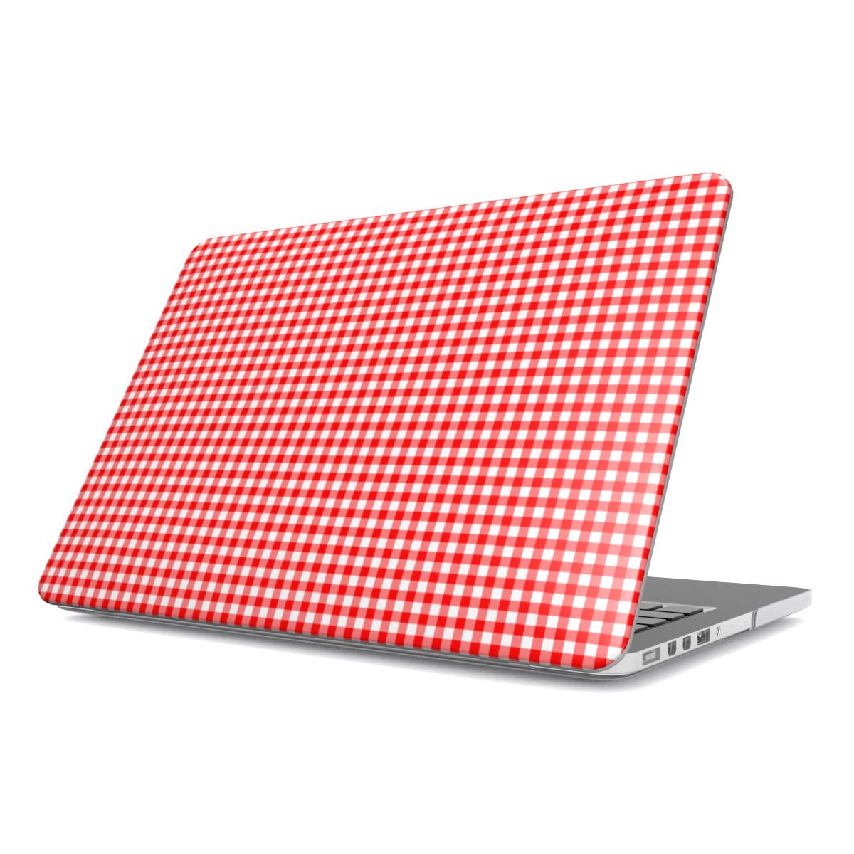 Red Gingham MacBook Case, 3D product render