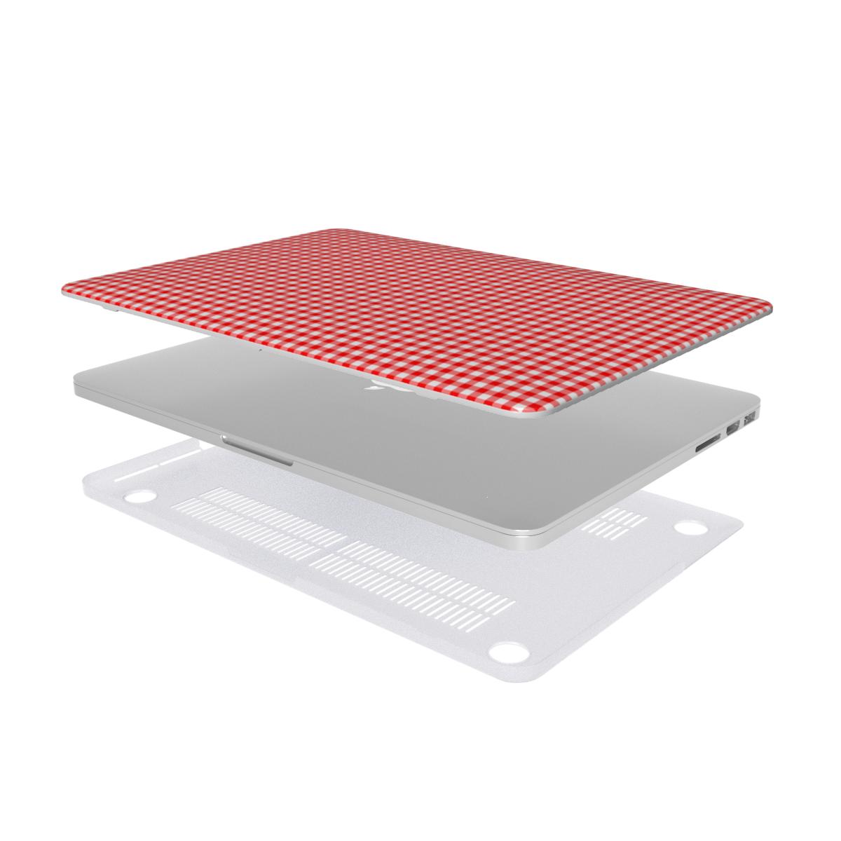 Red Gingham MacBook Case, 3D product render