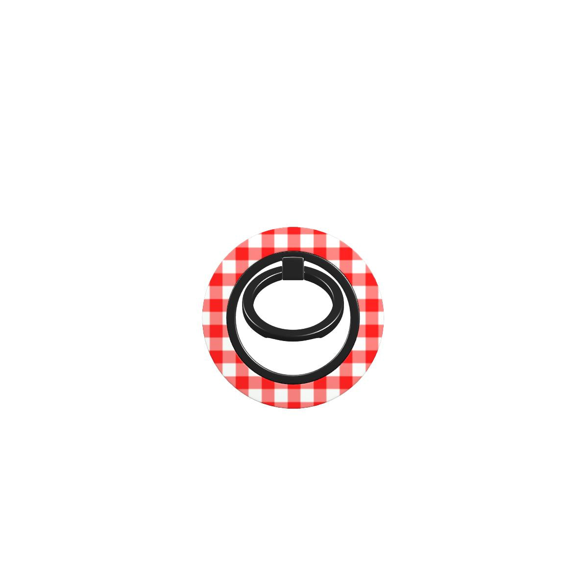 Red Gingham Ring Holder, 3D product render
