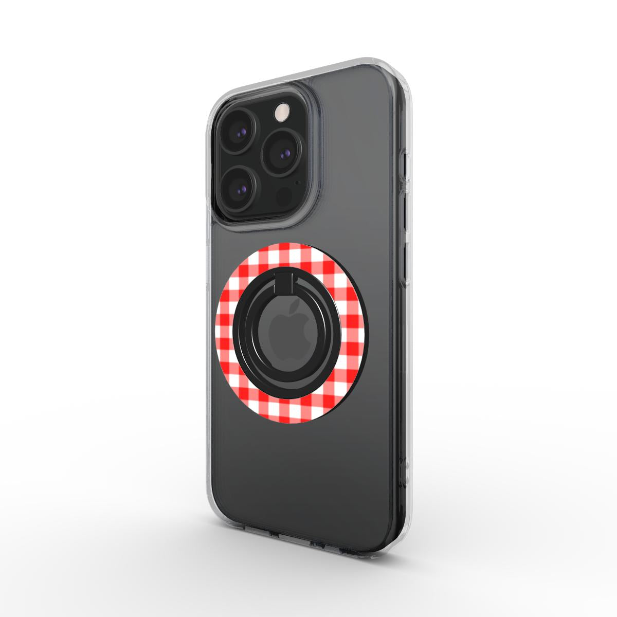 Red Gingham Ring Holder, 3D product render