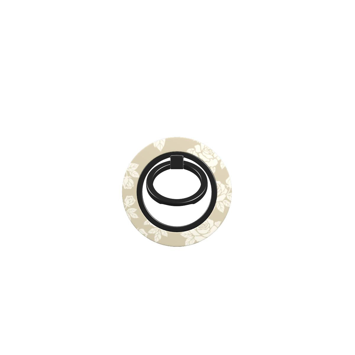 Rose Beige Pattern Floral Ring Holder, 3D product render