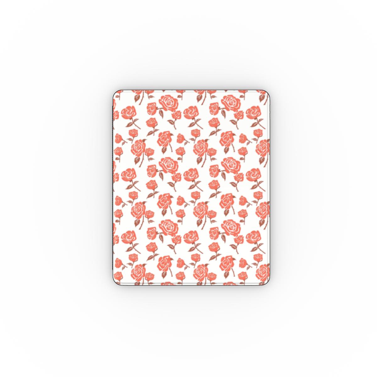 Rose Minimal Red Floral Apple iPad Case, 3D product render