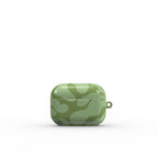 Sage in Olive Abstract Leaf Apple AirPods Tough Case, 3D product render