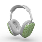 Sage in Olive Abstract Leaf Apple AirPods Max Tough Case, 3D product render
