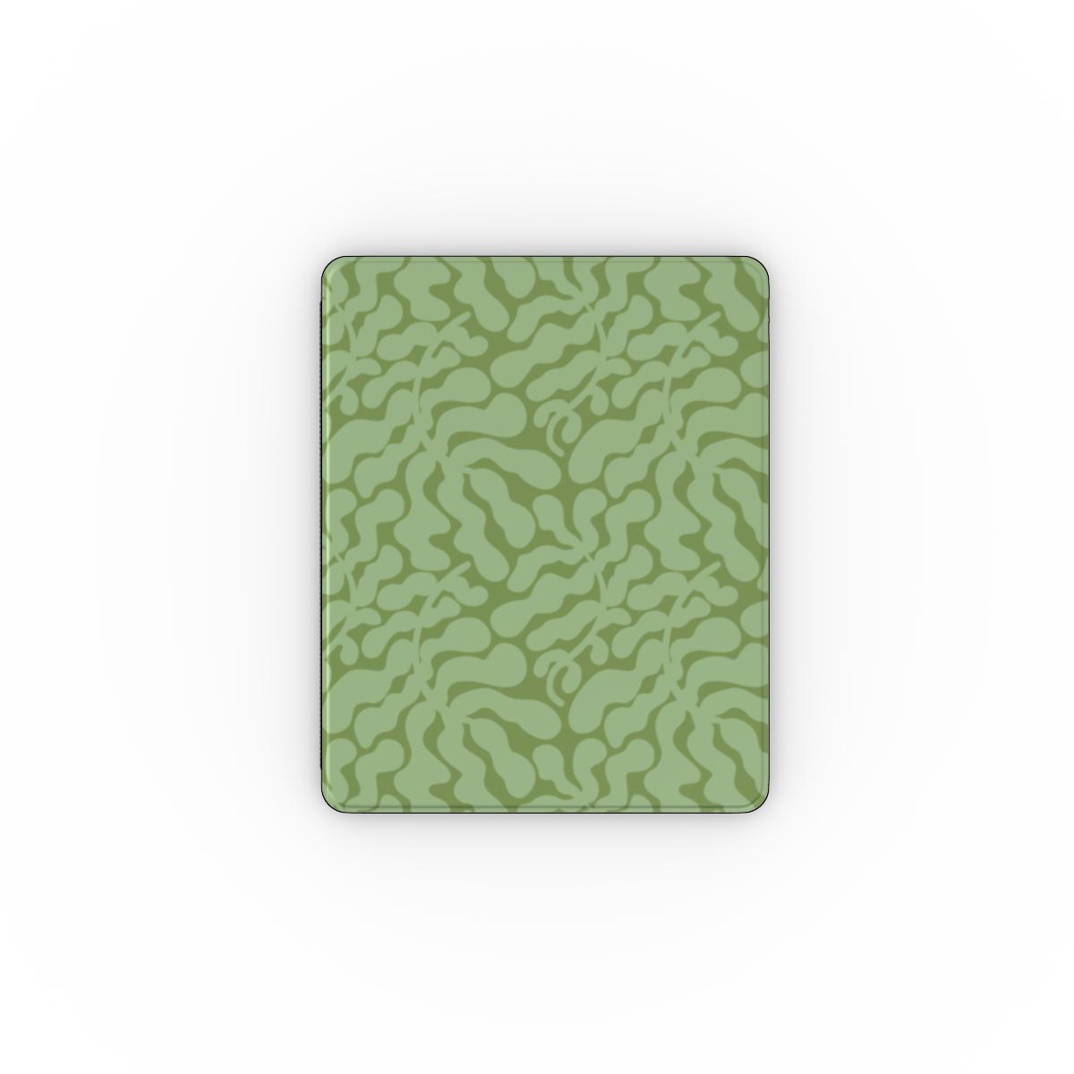 Sage in Olive Abstract Leaf Apple iPad Case, 3D product render