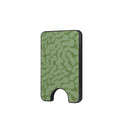 Sage in Olive Abstract Leaf Magnetic Wallet, 3D product render