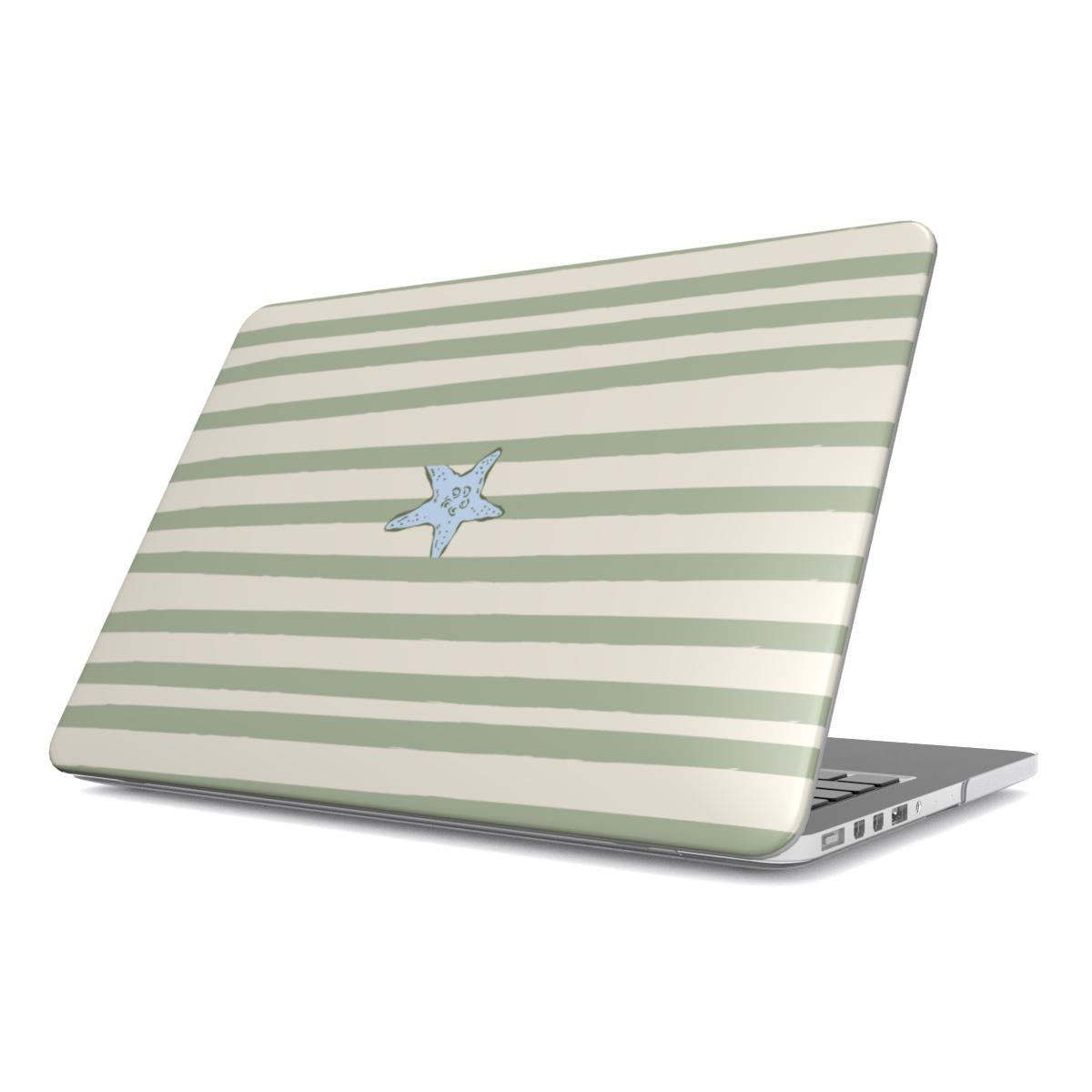 Sage Starfish Coastal MacBook Case, 3D product render