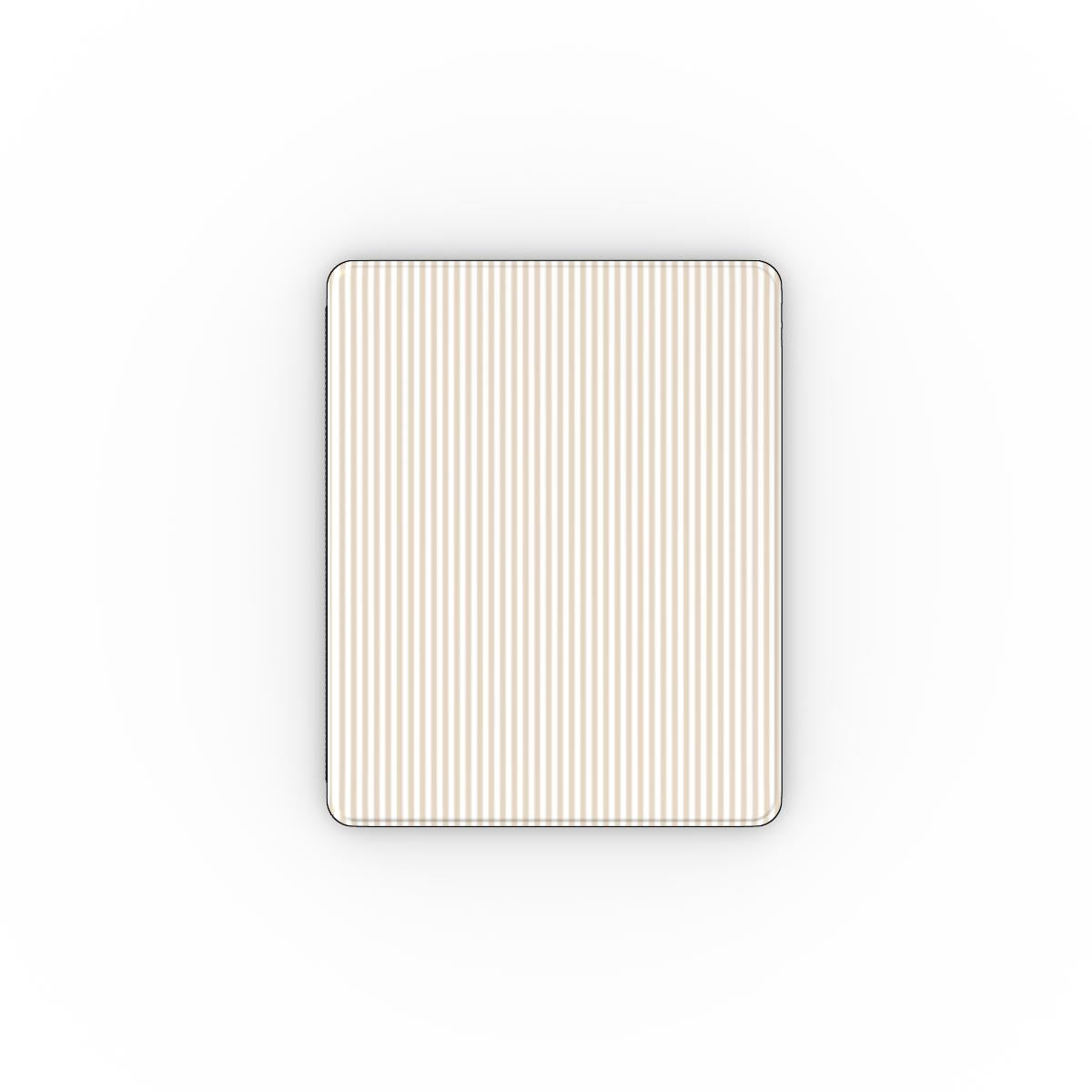 Tiny Beige Stripes Apple iPad Case, 3D product render
