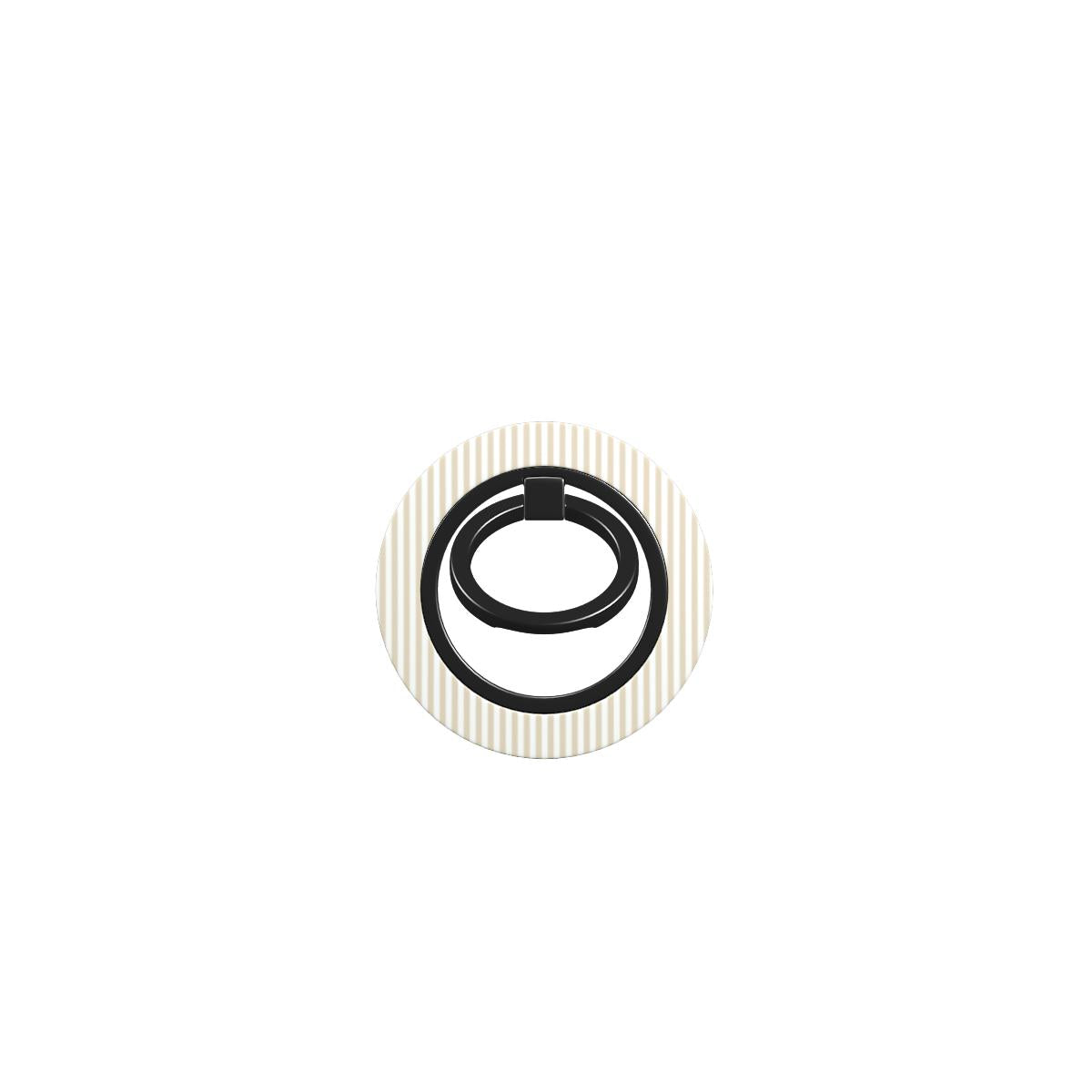 Tiny Beige Stripes Ring Holder, 3D product render
